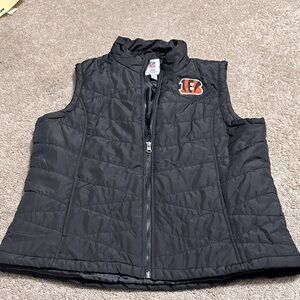 Cincinnati Bengals Women’s Black Puffer Vest XL NFL Football